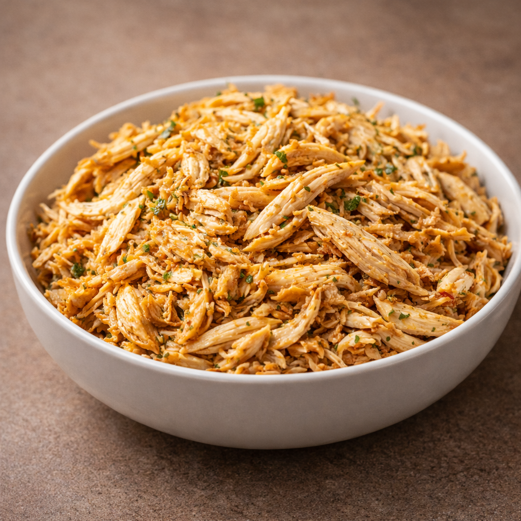 FILÉ DESFIADO COZIDO E TEMPERADO