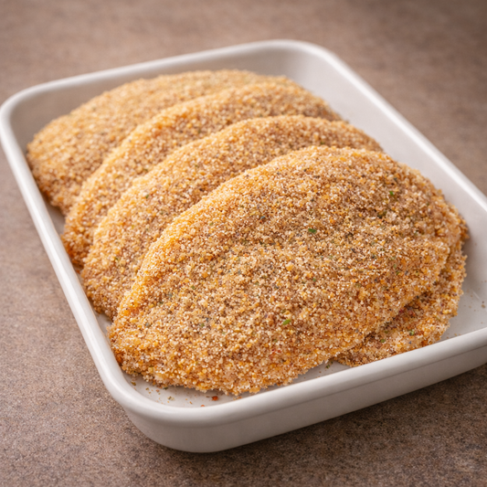 FILÉ EMPANADO E TEMPERADO